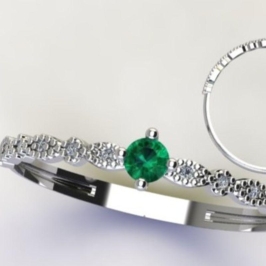 ANEL SOLITÁRIO C/ ZIRC. 3MM CRISTAL