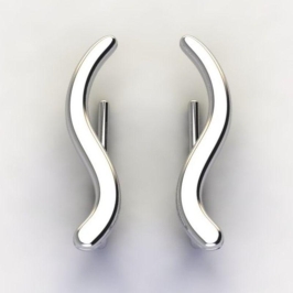 BRINCO EAR CUFF ONDULADO S/ ZIRC. INCOLOR