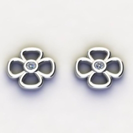 BRINCO FLOR C/ ZIRC. CRISTAL