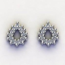 BRINCO GOTA PEQUENO C/ ZIRC. CRISTAL