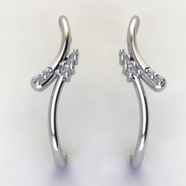 BRINCO PINO NO MEIO C/ ZIRC. CRISTAL