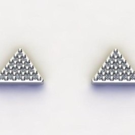 BRINCO TRIÂNGULO GRANDE C/ ZIRC. CRISTAL