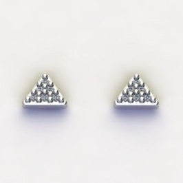 BRINCO TRIÂNGULO PEQUENO C/ ZIRC. CRISTAL