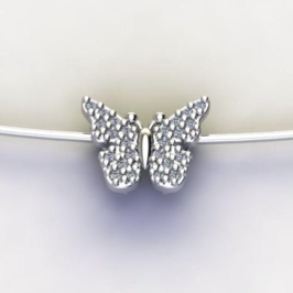 PG BORBOLETA C/ ZIRC. CRISTAL