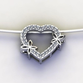 PG CORAÇÃO VAZADO C/ ZIRC. CRISTAL