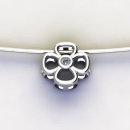 PG FLOR C/ ZIRC. CRISTAL