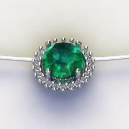 PG REDONDO PEDRA 8MM C/ ZIRC. CRISTAL