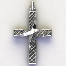 PG RENDA CRUZ VAZADA GRANDE S/ ZIRC. INCOLOR - G