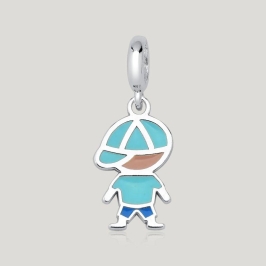 Pingente Menino Resinado - Prata 925