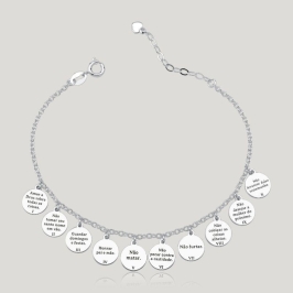 PULSEIRA LASER 10 MANDAMENTOS C/ RESINA TAM. 18 CM