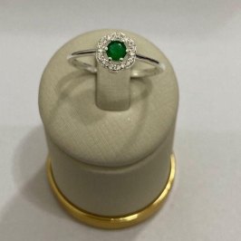 ANEL FLOR  C/ ZIRC. ESMERALDA