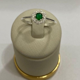 ANEL FLOR  C/ ZIRC. ESMERALDA