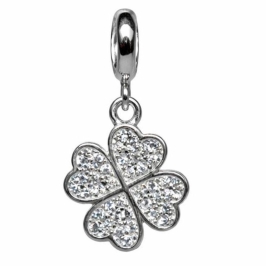 PG TREVO 4 FOLHAS COM ZIRC. CRISTAL