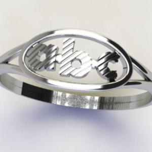 ANEL ABC VAZADO S/ ZIRC.