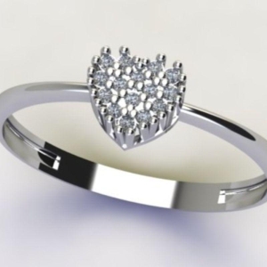 ANEL CORAÇÃO C/ ZIRC. CRISTAL