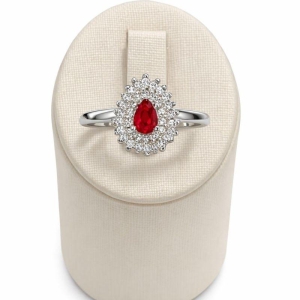 ANEL MEIA ALIANÇA CRAV. RUBI