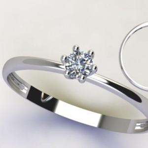 ANEL SOLITÁRIO C/ ZIRC. 3,5MM CRISTAL