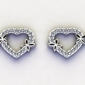 BRINCO CORAÇÃO E BORBOLETA C/ ZIRC.
CRISTAL