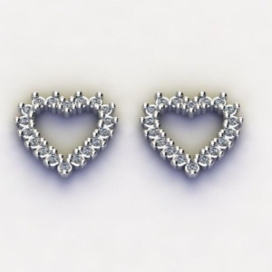 BRINCO CORAÇÃO MÉDIO VAZADO C/ ZIRC. CRISTAL
