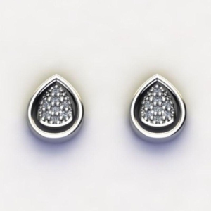 BRINCO MINIMALISTA GOTA C/ ZIRC. CRISTAL