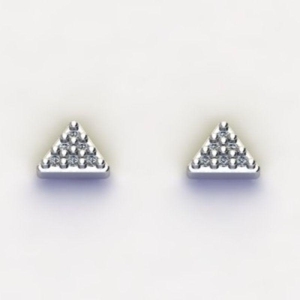 BRINCO TRIÂNGULO PEQUENO C/ ZIRC. CRISTAL