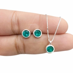 CJ REDONDO 6MM EMBUTIDO VERDE CIANO