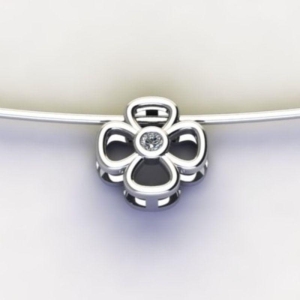 PG FLOR C/ ZIRC. CRISTAL