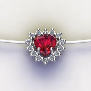 PG GALERIA CORAÇÃO 6X6 C/ ZIRC. CRISTAL