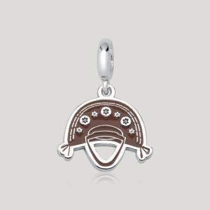 Pingente Chapéu Lampião Resinado - Prata 925