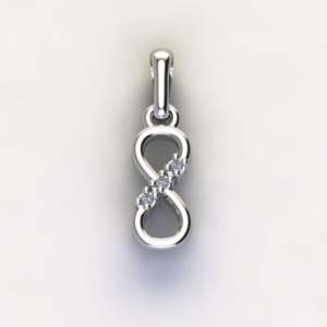 Pingente Infinito com Zircônia Cristal - Prata 925