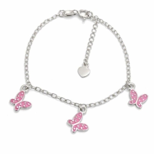 PULSEIRA BORBOLETAS C/ RESINA TAM. 15 CM