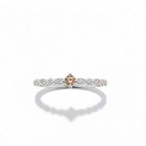 ANEL SOLITÁRIO C/ ZIRC. 3MM CITRINO