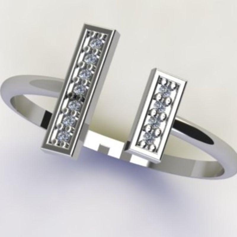 ANEL REGULAGEM DOIS PALITOS C/ ZIRC. CRISTAL