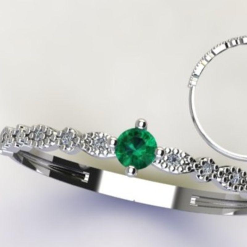 ANEL SOLITÁRIO C/ ZIRC. 3MM CITRINO