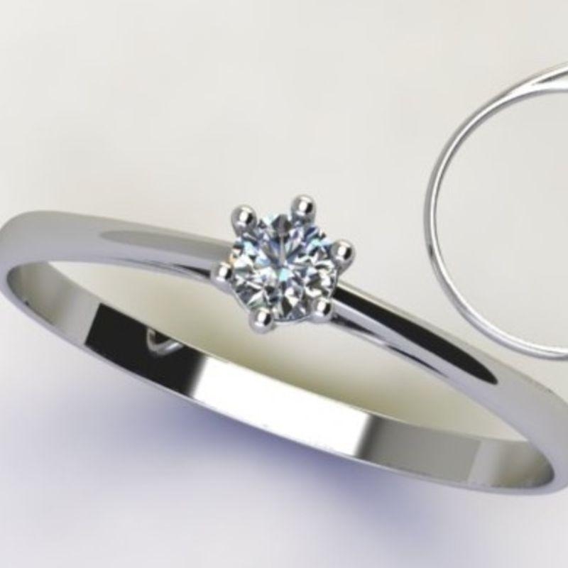 ANEL SOLITÁRIO C/ ZIRC. 3MM CRISTAL