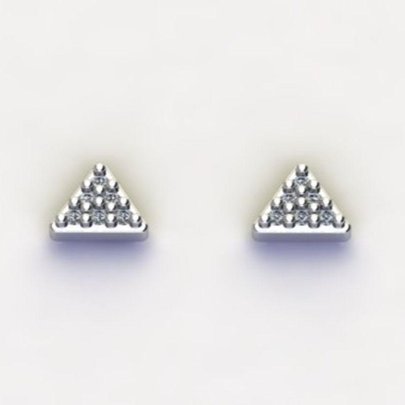 BRINCO TRIÂNGULO PEQUENO C/ ZIRC. CRISTAL