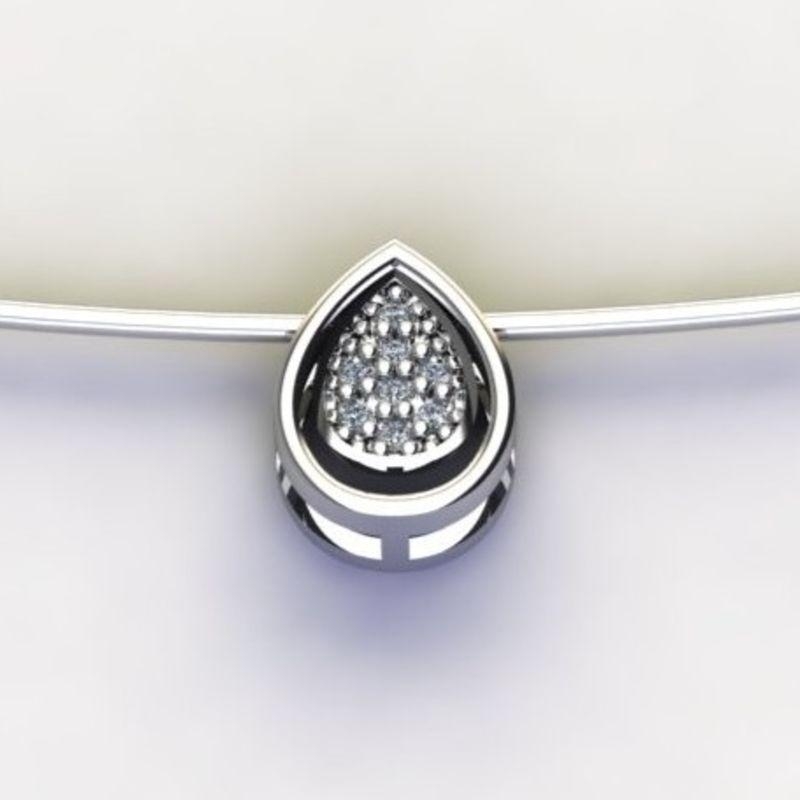 PG GOTA MINIMALISTA C/ ZIRC. CRISTAL