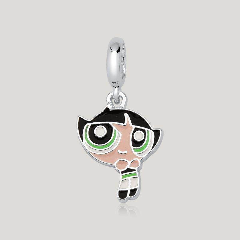 Pingente Meninas Super Poderosas Docinho Resinado - Prata 925