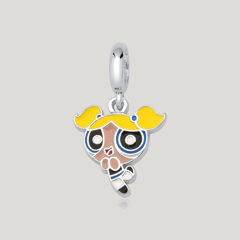 Pingente Meninas Super Poderosas Lindinha Resinado - Prata 925