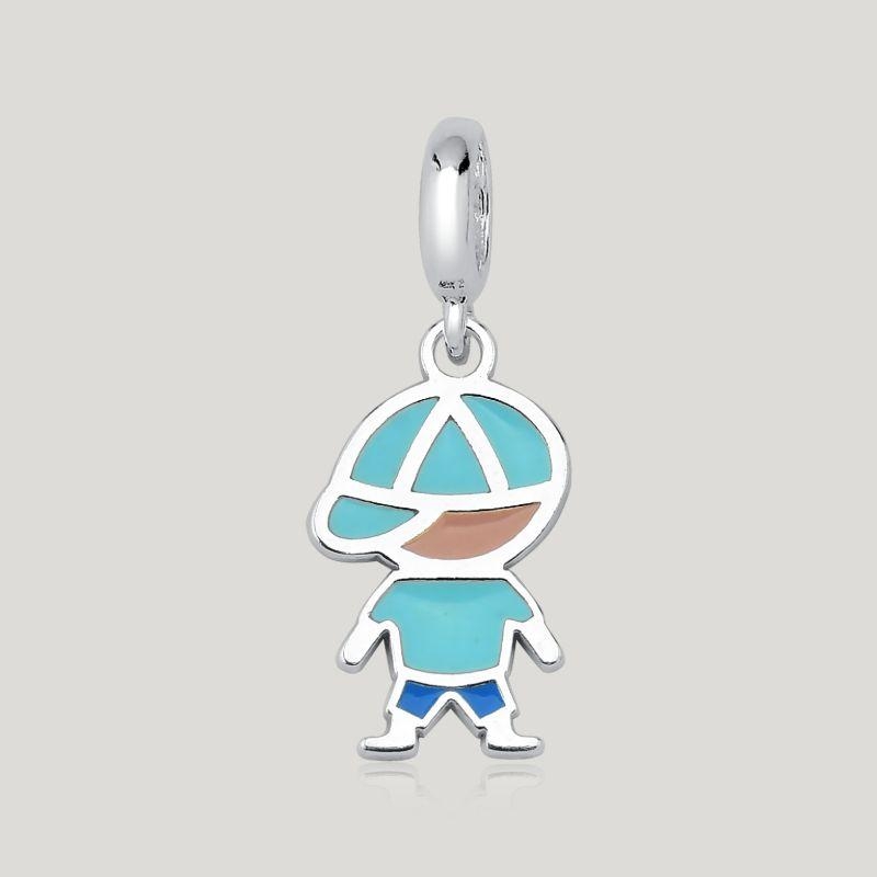 Pingente Menino Resinado - Prata 925