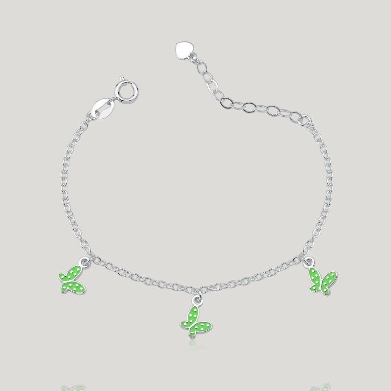 PULSEIRA BORBOLETAS C/ RESINA TAM. 15 CM