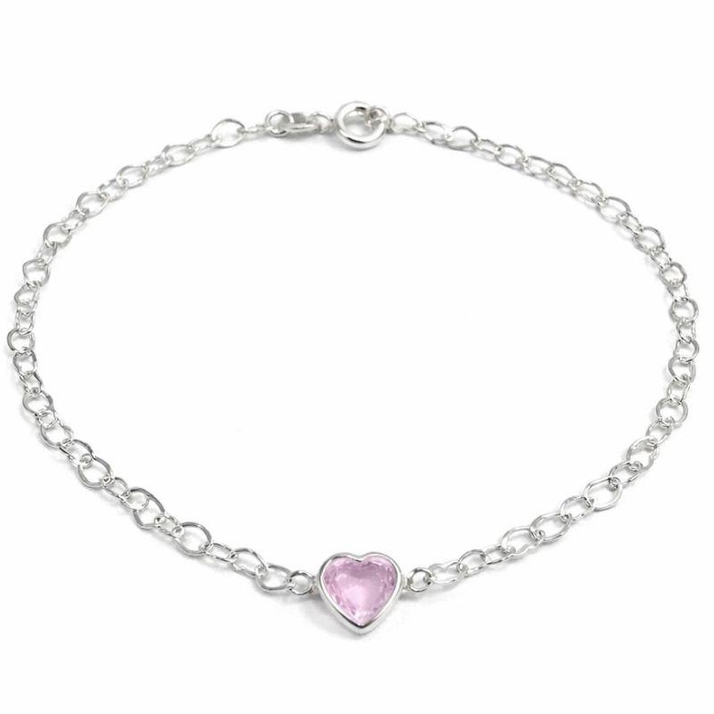 PULSEIRA CORAÇÃO QUARTZO ROSA