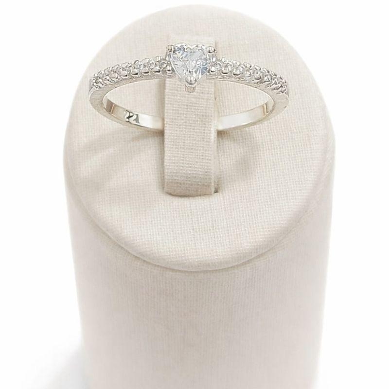 ANEL CORACAO C/ZIRC. CRISTAL