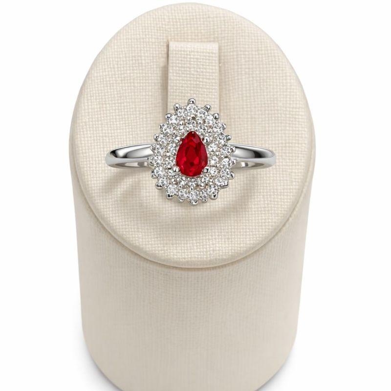 ANEL MEIA ALIANÇA CRAV. RUBI