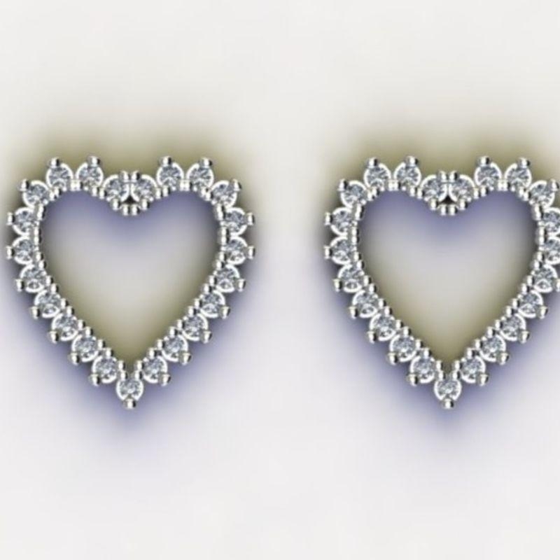 BRINCO CORAÇÃO GRANDE VAZADO C/ ZIRC. CRISTAL