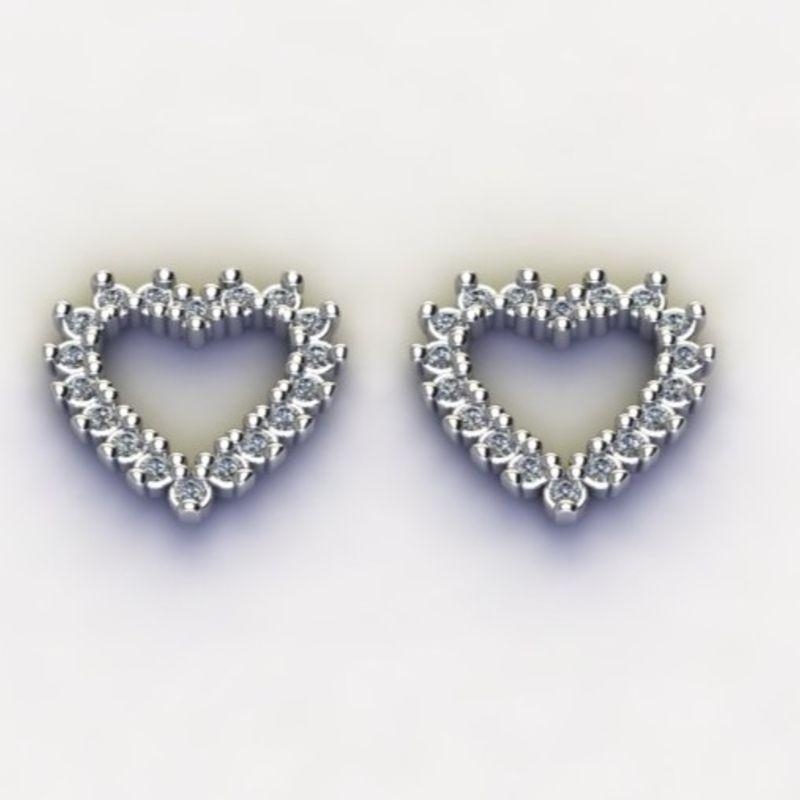 BRINCO CORAÇÃO MÉDIO VAZADO C/ ZIRC. CRISTAL