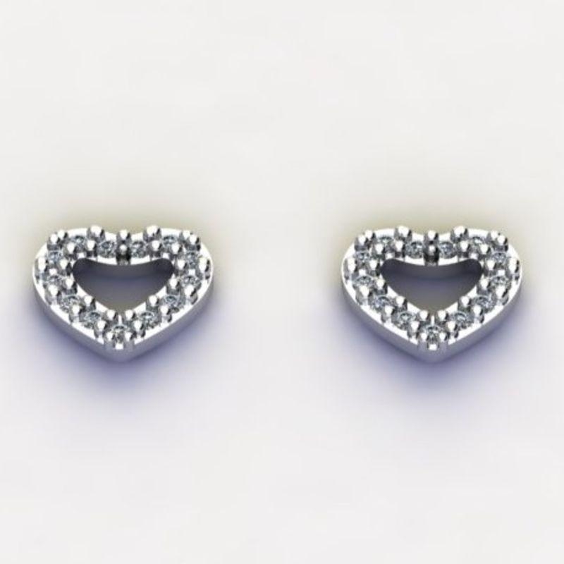 BRINCO CORAÇÃO PEQUENO C/ ZIRC. CRISTAL