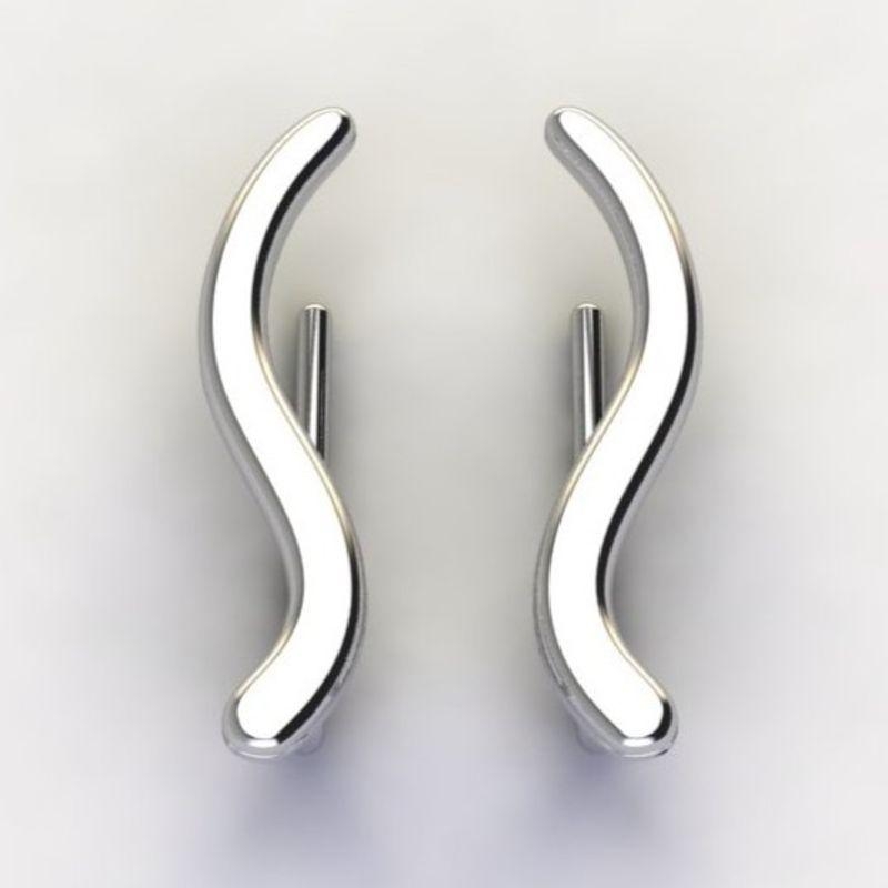 BRINCO EAR CUFF ONDULADO S/ ZIRC. INCOLOR