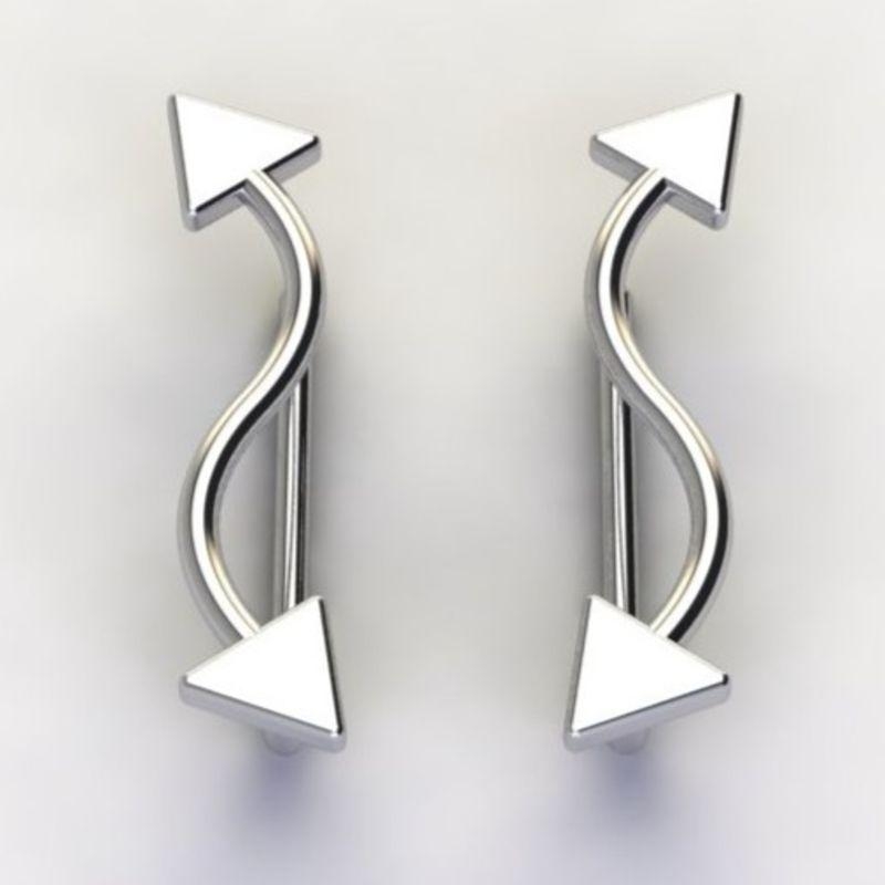 BRINCO EAR CUFF TRIAGULO S/ ZIRC. INCOLOR