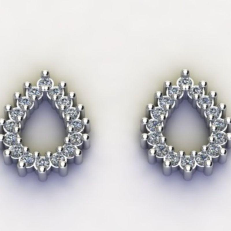 BRINCO GOTA MÉDIO C/ ZIRC. CRISTAL